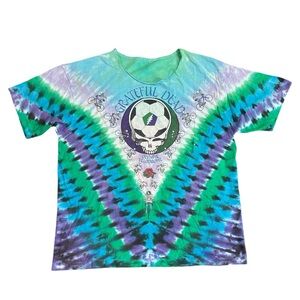 Vintage 1990 Grateful Dead Tour Tie-Dye Tshirt size XL Unisex